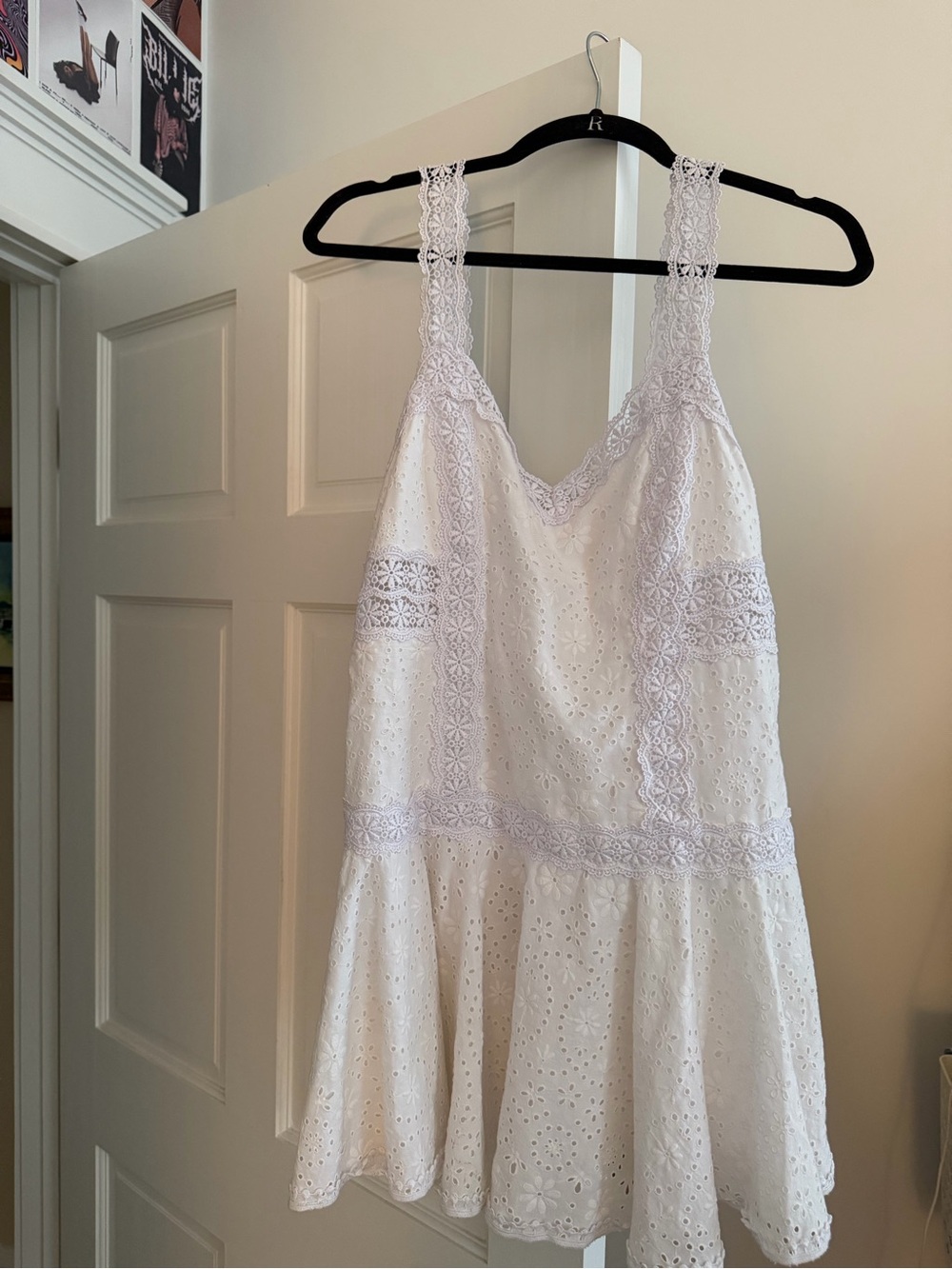 White Eyelet Lace Summer Dress